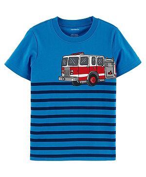 Carters Firetruck Jersey Tee -...