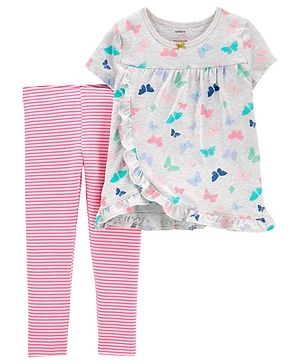 Carters Half Sleeves Top With...