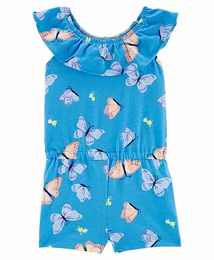 Carter's Butterfly Jersey Jumpsuit - Blue