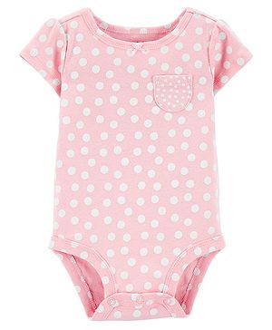 Carters Polka Dot Onesie - Pink