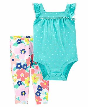 Carter's 2-Piece Polka Dot Onesie with Pant Set  - Blue