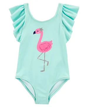 Carter's Flamingo 1-Piece Swimsuit - Sea Green