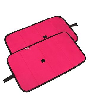 Babyhug Diaper Changing Mat Pack of 2 - Pink Grey - 57.5 x 32.5 cm Pink