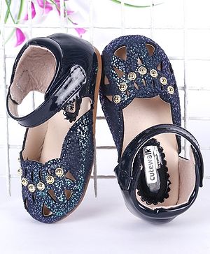 Cute Walk by Babyhug Shimmer & Studded Bellies - Navy Blue