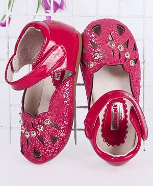 Cute Walk by Babyhug Shimmer & Studded Bellies - Dark Pink