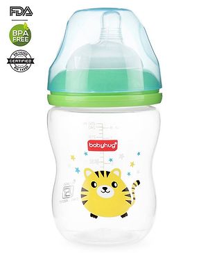 Babyhug Wide Neck Sterilizable Polypropylene Feeding Bottle Green - 250 ml - 250 ml Multi Color