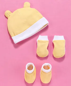 My Milestones Accessories Gift Set 3 Pcs (Cap Mittens & Booties) - Yellow