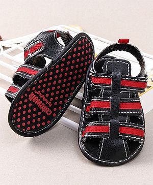 Cute Walk by Babyhug Booties - Black Red