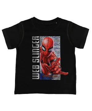 Marvel By Crossroads Spider Man Far From Home Print Tee - Black