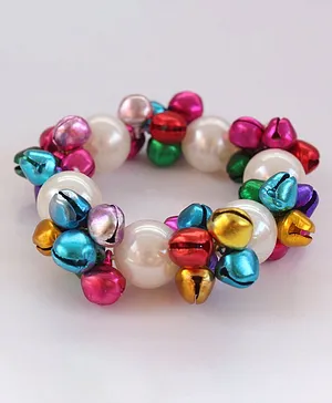 Pihoo Pearls & Ghungroo Bracelet - Multicolor