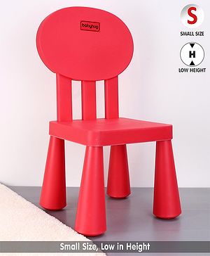 Babyhug Chair with Comfortable Back Rest - Red| Strong & Durable Chair| Indoor & Outdoor Use| Home & Classroom| Easy to Assemble