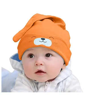 Syga Puppy Long Tailed Design Baby Cotton Cap Orange - Diameter 17 cm