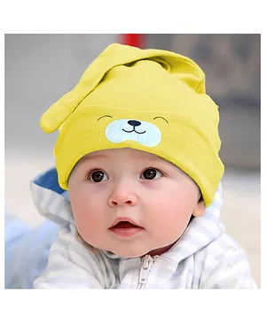 Syga Puppy Long Tailed Design Baby Cotton Cap Yellow - Diameter 17 cm