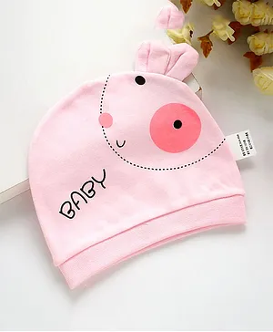 Syga Small Rabbit Design Baby Cap - Pink