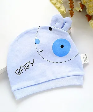 Syga Small Rabbit Design Baby Cap - Blue