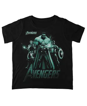 Marvel By Crossroads Avengers Endgame Printed Half Sleeves T-Shirt - Black