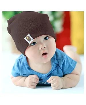 Syga Small Knitted Cap Brown - Circumference 40 to 55 cm