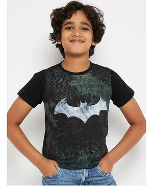 Batman By Crossroads Printed Half Sleeves T-Shirt - Black