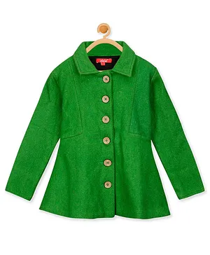 Olele Solid Full Sleeves Jacket - Green