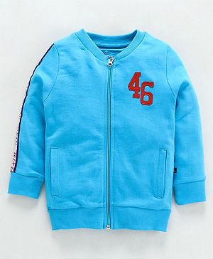 Kiddopanti 46 Patch Full Sleeves Jacket - Blue