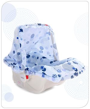 Babyhug Spring 5 in 1 Carry Cot Cum Rocker With Mosquito Net - Blue