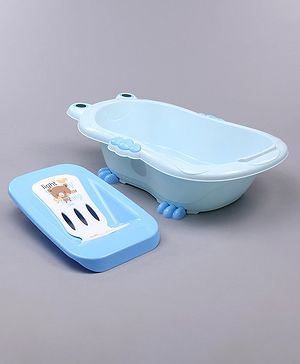 Babyhug Bath Tub With Bath Tray Animal Print - Blue