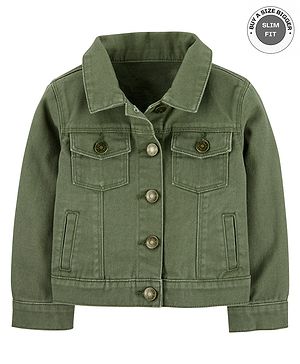 Carter's Twill Denim Jacket - Olive Green