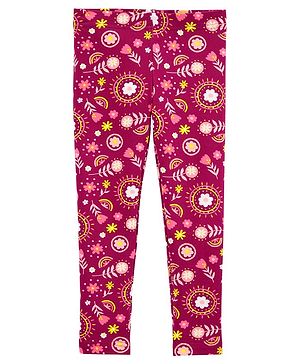 Carters Floral Leggings - Pink
