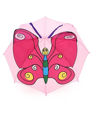 Babyhug Umbrella 3D Butterfly Design - Pink