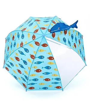 Babyhug Umbrella 3D Fish Design - Blue