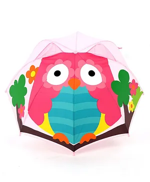 Babyhug Umbrella 3D Owl Design - Pink