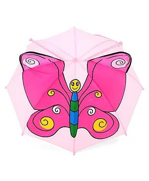 Babyhug Umbrella 3D Butterfly Design - Pink