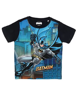 Batman By Crossroads Batman Gotham Guardian Print Half Sleeves T-shirt - Blue
