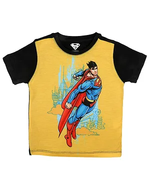 Superman By Crossroads Superman Graphic Print Half Sleeves Tee - Yellow