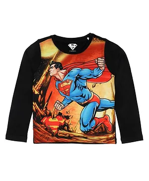 Superman By Crossroads Superman Character Print Full Sleeves Tee - Multi Color