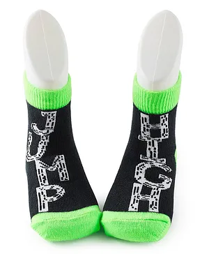 Plan B Jump High Printed Socks - Black & Green