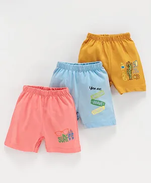 Ohms Shorts Multiprint Pack of 3 - Pink Blue Yellow