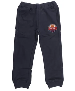 Wear Your Mind Jogger Full Length Football Detailing Joggers - Navy Blue
