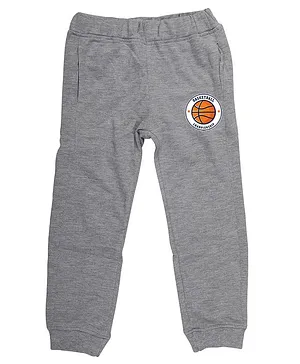 Wear Your Mind Full Length Basketball Print Lounge Pants - Grey