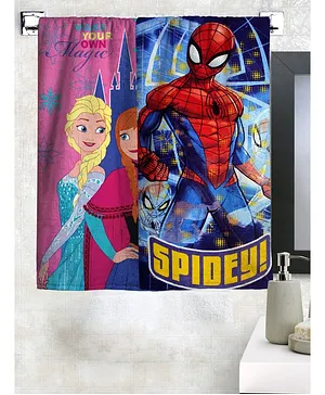 Athom Trendz Disney Frozen & Spider-Man Bath Towel Pack of 2 - Blue & Pink