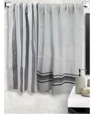 Athom Trendz 100% Cotton Premium Bath Towel Pack of 2 - Grey