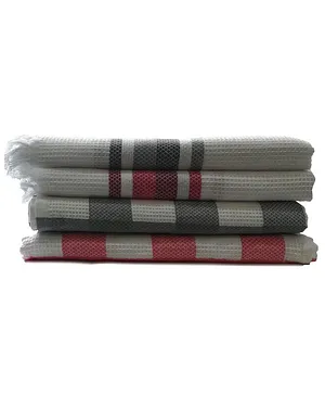 Athom Trendz Premium Cotton Bath Towels Pack of 4 - Grey