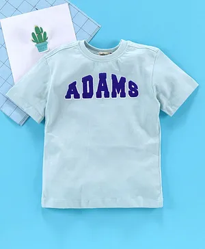 Adams Kids Half Sleeves Adam Patch Tee - Light Blue