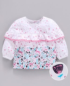 NWT Girls Bumble Bee Sunny Flowers Tee Top Blue S//S Shirt Size 18//24M LAST ONE!