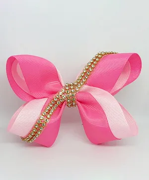 Angel Creations Bow Pattern Hair Clip - Pink