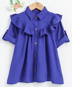 Soul Fairy Frilled Full Sleeves Top - Blue