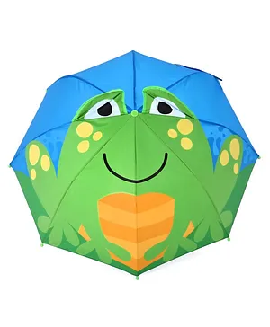 3D Pop Up Umbrella  Frog  Print - Green