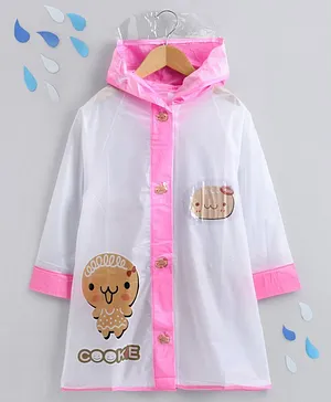 Full Sleeves Raincoat Animal Print - Pink