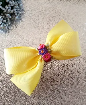 Angel Creations Bow Pattern Hair Clip - Yellow