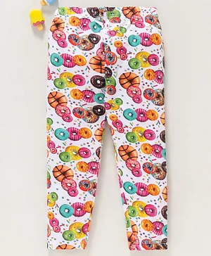Ohms Full Length Legging Donuts Print - Multicolor